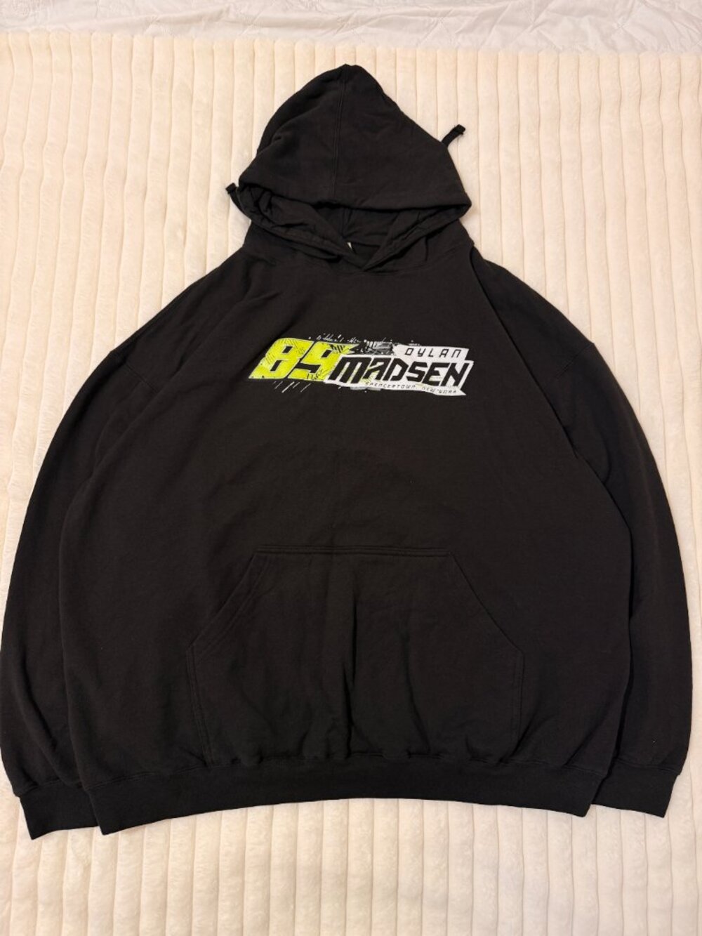 Dylan Madsen #89 Racing Graphic Hoodie Tultex XXL Black